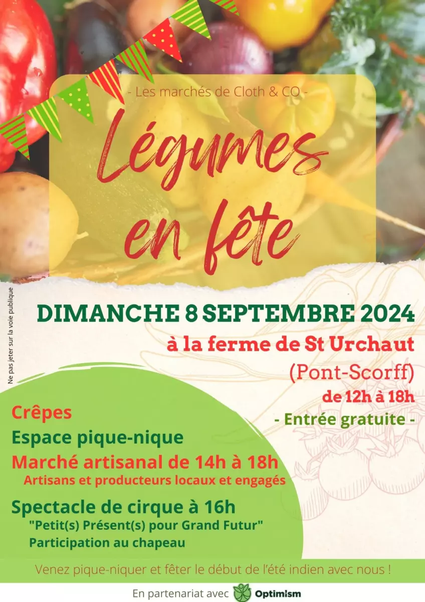 Rendez-vous dimanche 8 septembre 2024 pour la fête des légumes à la ferme de saint urchaut