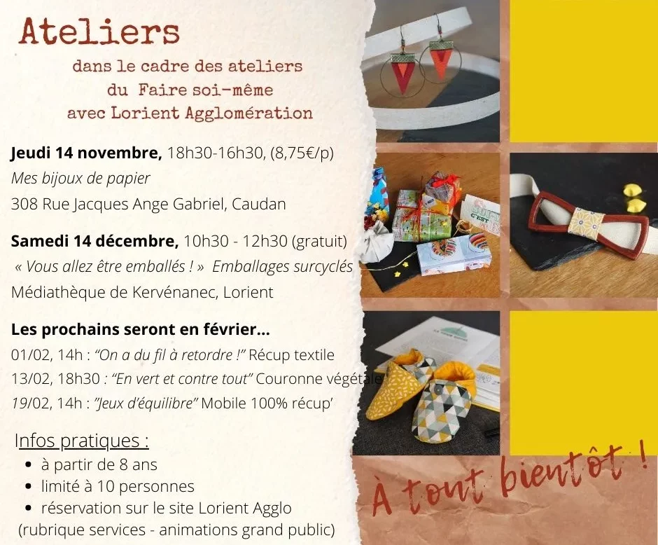 Programmation des événements de L'Artelier de Cloth pour Noël 2024